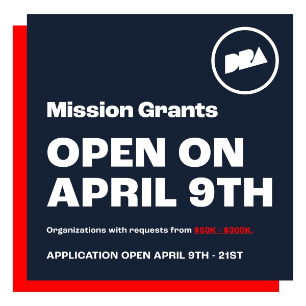 Mission Grants Open on April 9th