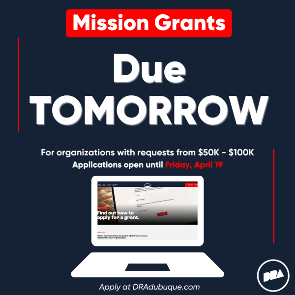Mission Grants Due Tomorrow
